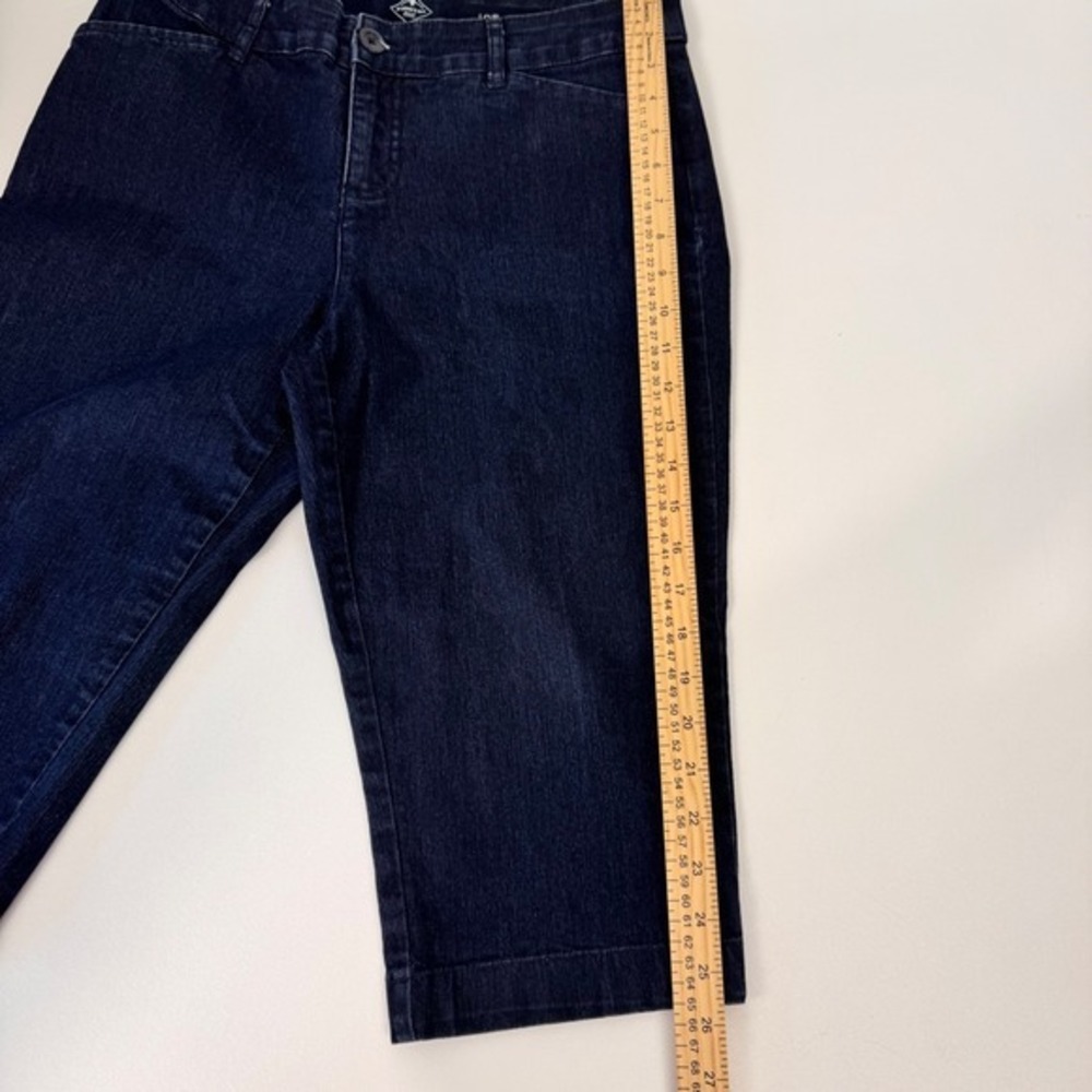 St. John's Bay Capri Jeans Women 10P Dark Wash Denim‎ Stretch Blue - Picture 8 of 12